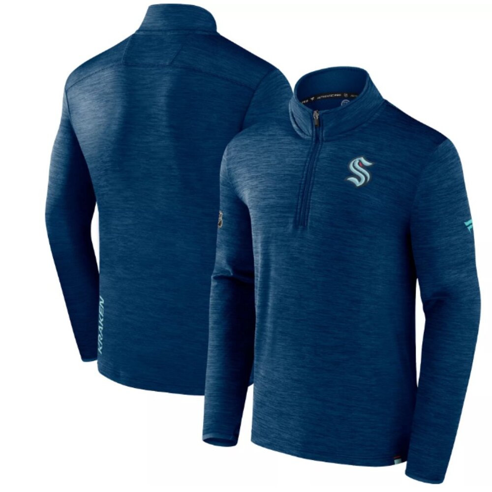 NHL Adult - Authentic Pro - Seattle Kraken Navy Lightweight Pullover - Medium